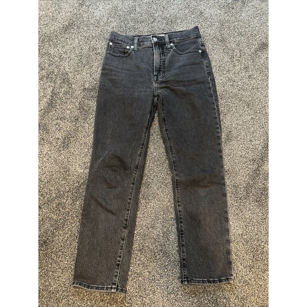 Madewell Jeans Womens 24 The Perfect Vintage Lunar Wash Black Denim 90s Straight
